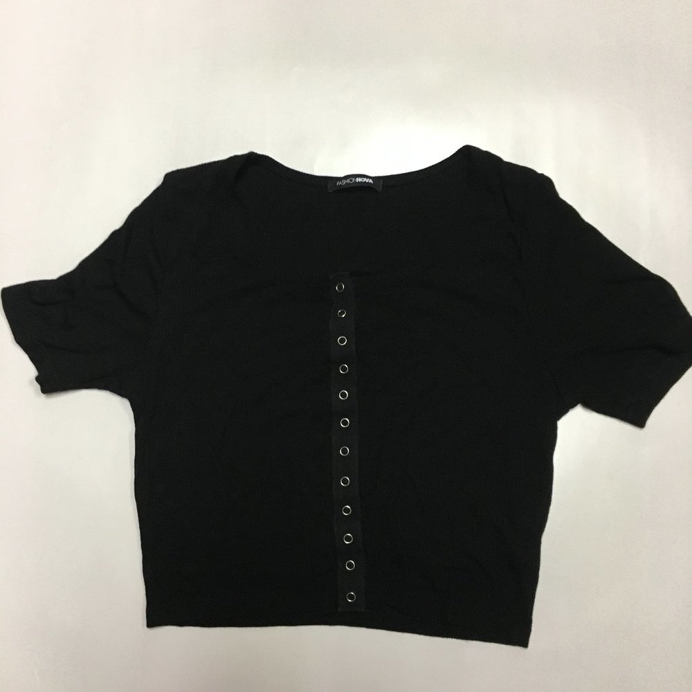 Fashion Nova Cropped Shirt - SOLD